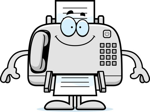 Happy Cartoon Fax Machine