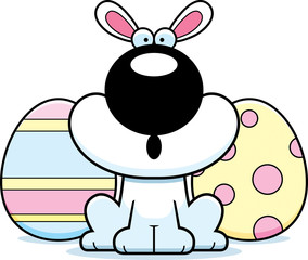 Obraz na płótnie Canvas Surprised Cartoon Easter Bunny