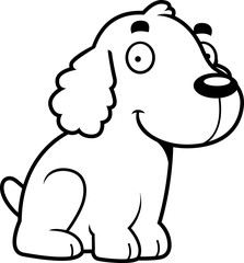 Cartoon Cocker Spaniel Sitting