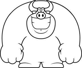 Cartoon Bull Smiling