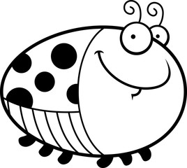 Happy Cartoon Ladybug