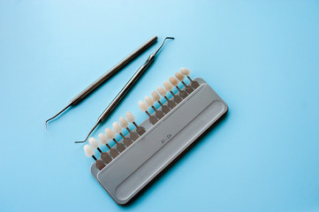 Dentistry, tooth color selection tools.