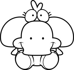 Cartoon Duckling Sitting