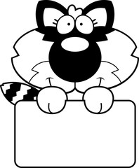 Cartoon Raccoon Sign