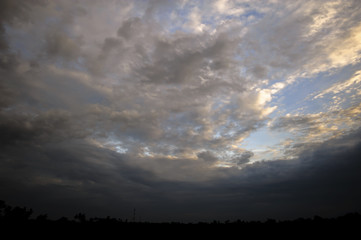 Fototapeta premium dark storm clouds before rain