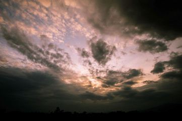 dark storm clouds before rain