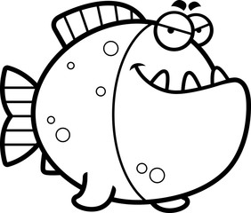Sly Cartoon Piranha