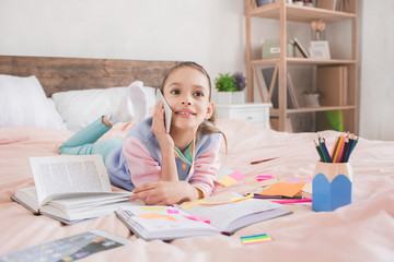  Young teenager girl alone at home childhood
