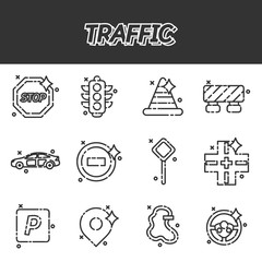 Traffic icons pattern
