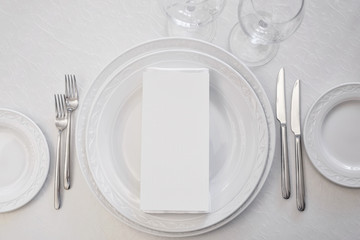 Clean Plate with menu