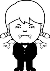 Angry Cartoon Little Waiter