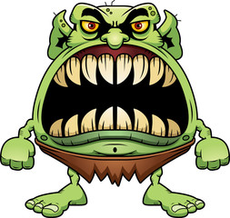Angry Cartoon Goblin - obrazy, fototapety, plakaty
