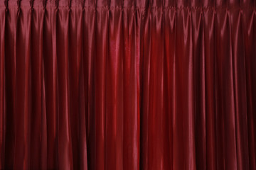 Old red curtain at Chinese restaurant.
