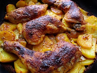 Roast chicken leg