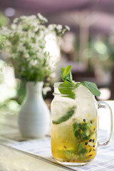 mojito with mint in a glass