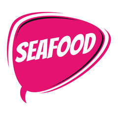 seafood retro vector speech balloon