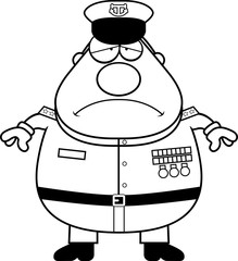 Sad Cartoon Navy Admiral