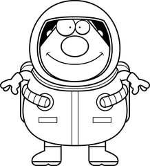 Cartoon Astronaut Smiling © corythoman