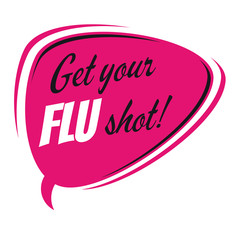 get your flu shot speech balloon
