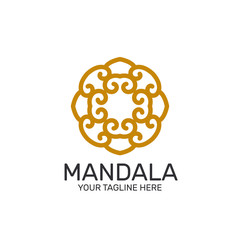 Yellow Mandala Pattern Logo