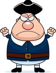 Angry Cartoon Colonial Man