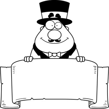 recommend clip art: Cartoon Circus Ringmaster Banner