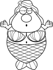 Cartoon Mermaid Confused