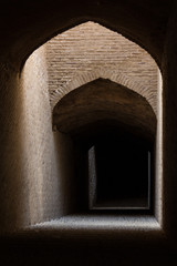 Naklejka premium Islamic style arches in the darkness