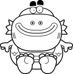 Cartoon Creature Sitting