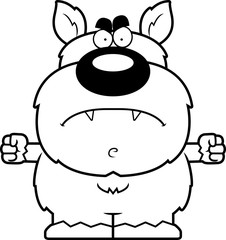 Angry Cartoon Werewolf