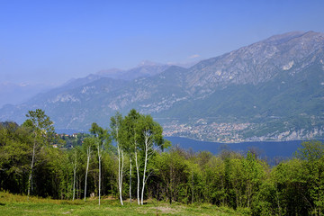 Madonna del Ghisallo (Lombardy, Italy): view of the Como lake