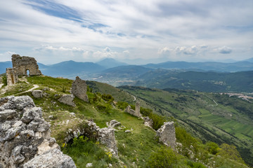 Fototapeta na wymiar View of Italy from Abruzzo, Rocca Calascio