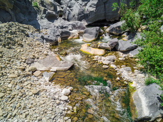 Gole dell Alcantara (Gorge of Alcantara river) in Sicily