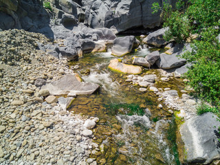 Gole dell Alcantara (Gorge of Alcantara river) in Sicily