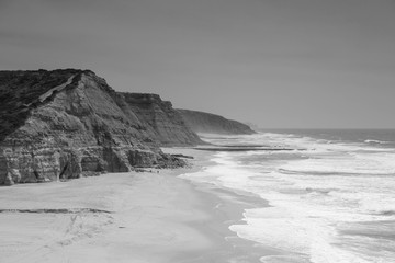 Fototapeta na wymiar Rocky beach near from Ericeira, Portugal