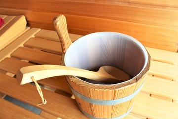 An image of a sauna - spa, beauty, wooden, healthy
