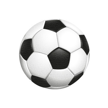Soccer ball, detailed leather texture, vector