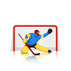Obraz premium hockey goal keeper