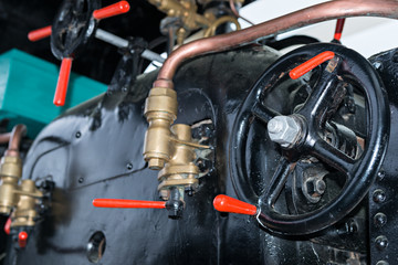 Obraz premium Details locomotive coal