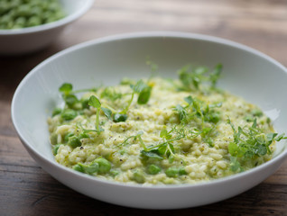 Risotto with fresh peas