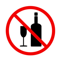 No alcohol sing vector