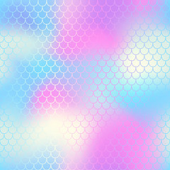 Mermaid tail with fish scale seamless pattern for packaging or surface design.