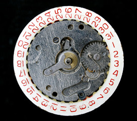vintage mechanical watch mechanism