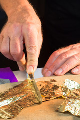 Werkzeuge zu restaurieren, und ikonenmalerei