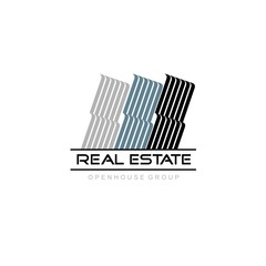 Real Estate logo design template. Corporate branding identity.