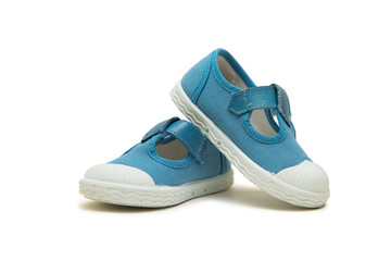 Baby shoes isolated on the white background