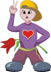 Влюблённый парень с поздравлением