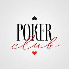 Poker club, casino vector logo, emblem