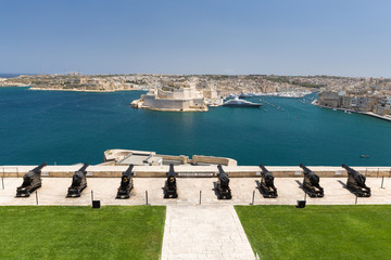 Valetta Harbour in Malta from the Fort
