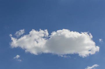 White cloud against the blue sky